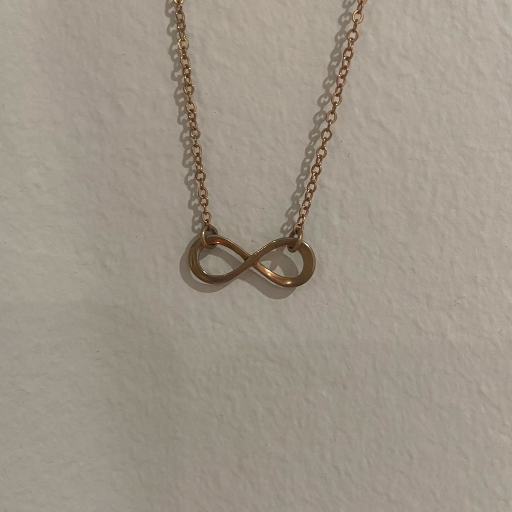 Rose Gold Infinity Symbol Necklace
